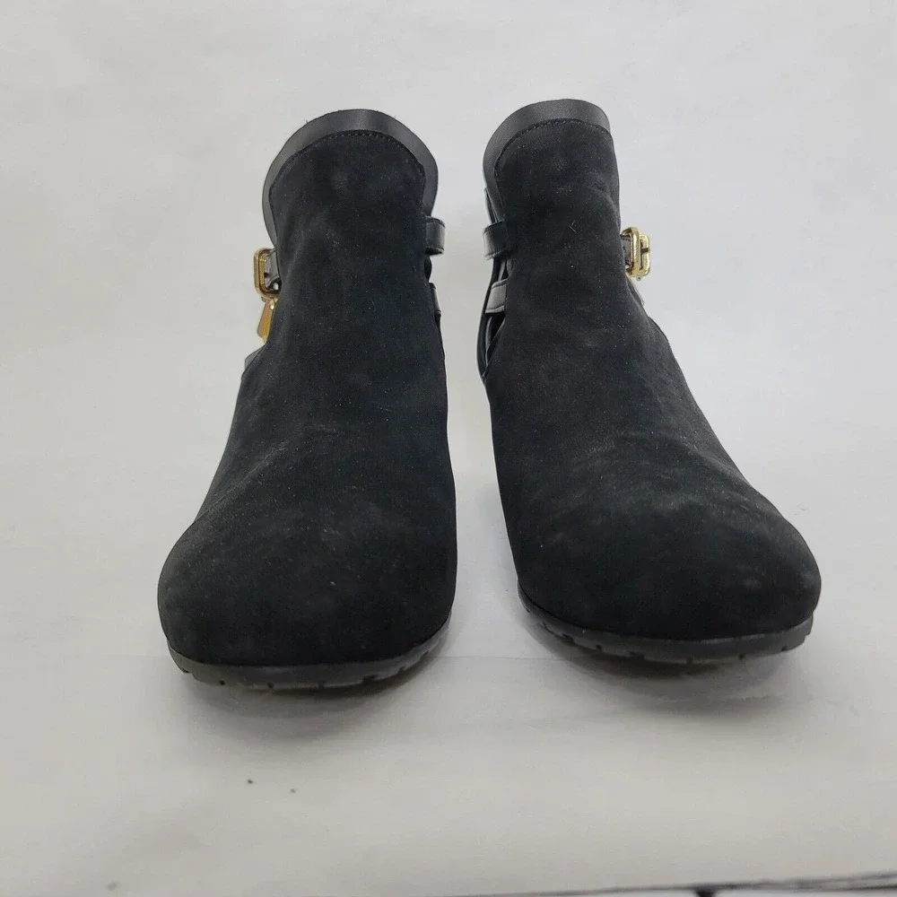 Kenneth Cole Reaction Pil-Grim RL06667LE Black Suede Ankle Boots 7.5 Med‎